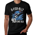 Fishing 40th Birthday - O-Fish-Ally 40 Year Old Angler  Graphic-printed T-Shirt