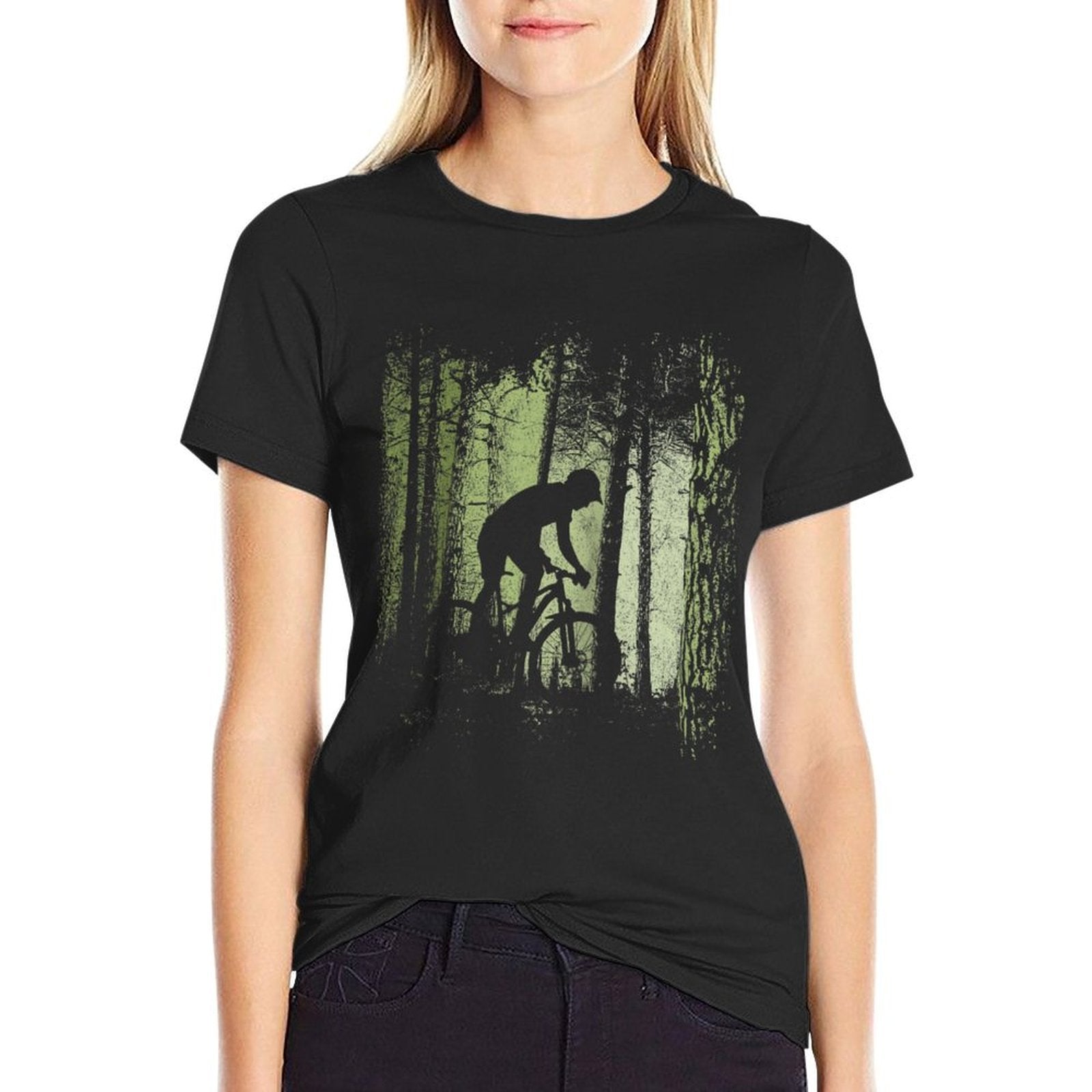 Twilight Forest Trail Bike Cyclist Offroad Downhill MTB Raglan Baseball  Odor-resistant T-Shirt