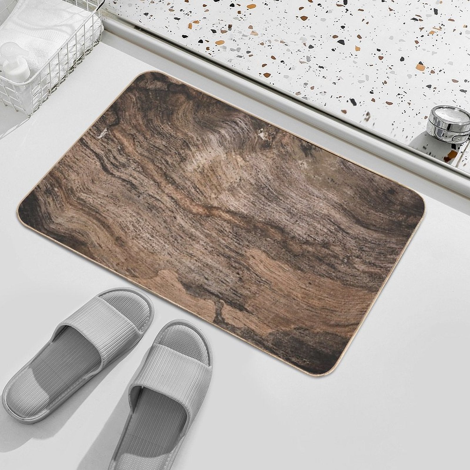 Wood  Long-Lasting Bath Mat