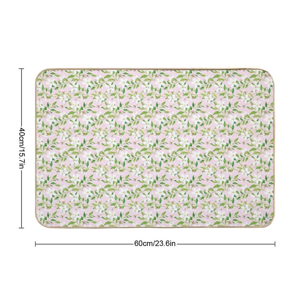 Jasmine Delight Pink  Fade-Resistant Bath Mat