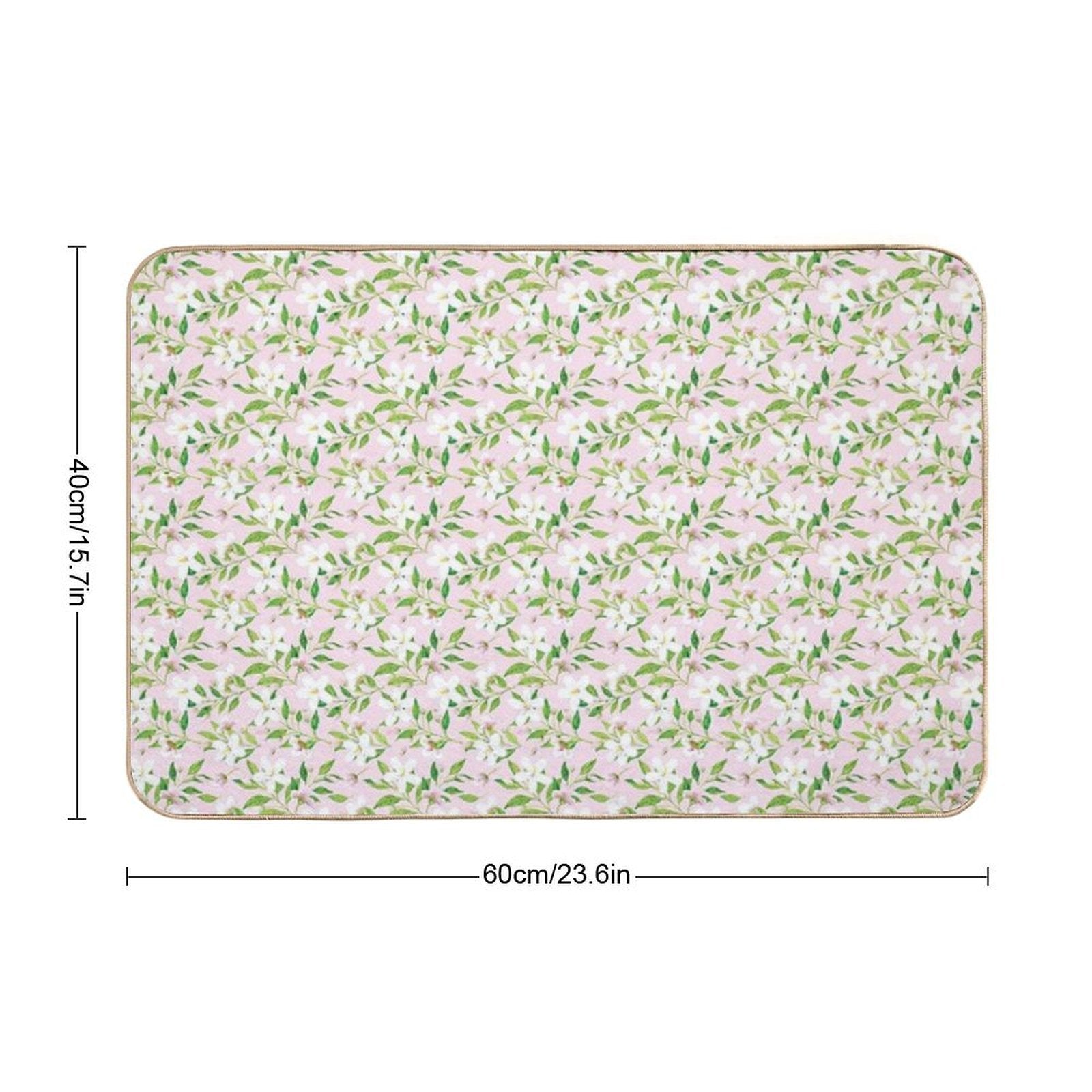 Jasmine Delight Pink  Fade-Resistant Bath Mat