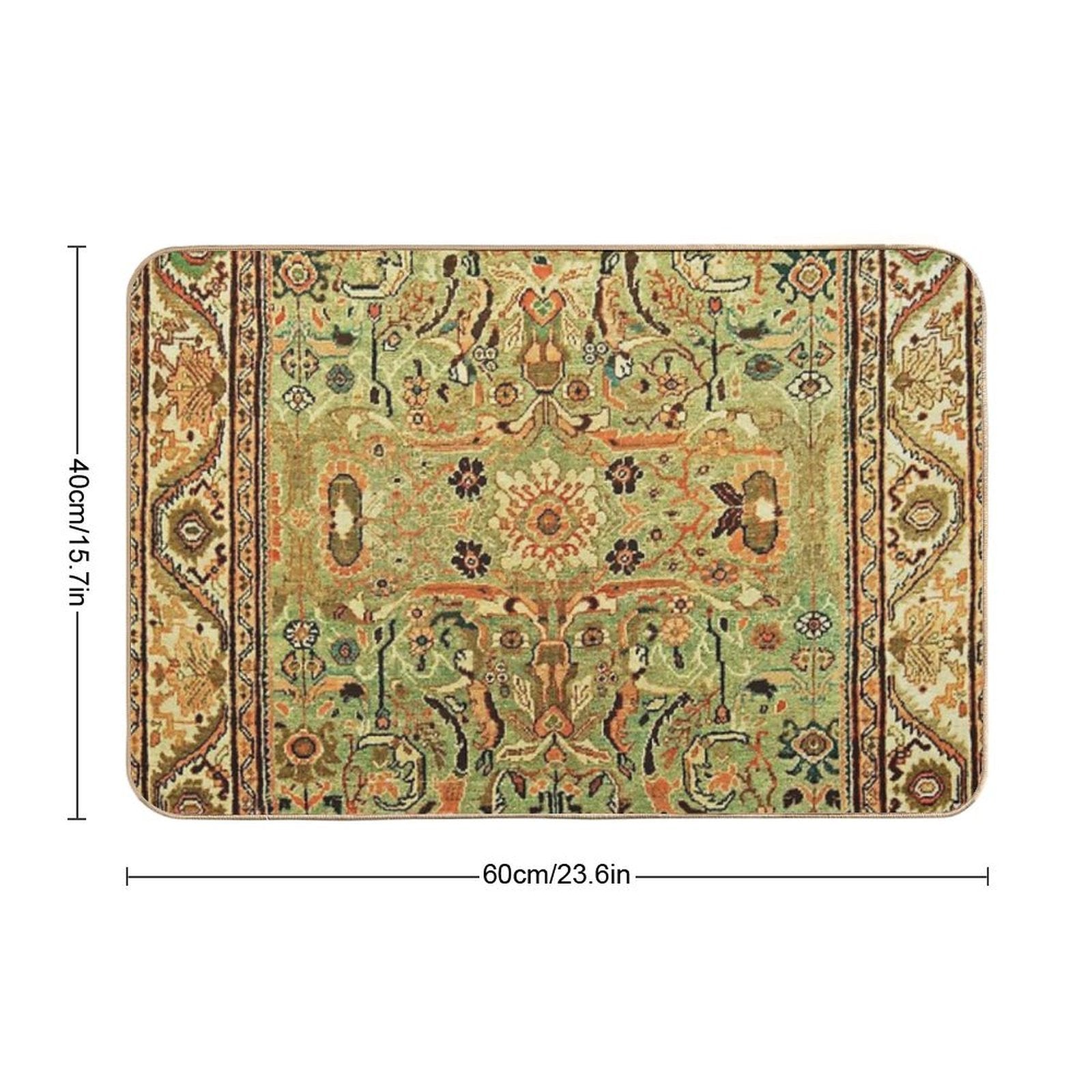 Antique Sultanabad Persian Rug Print  Long-Lasting Bath Mat