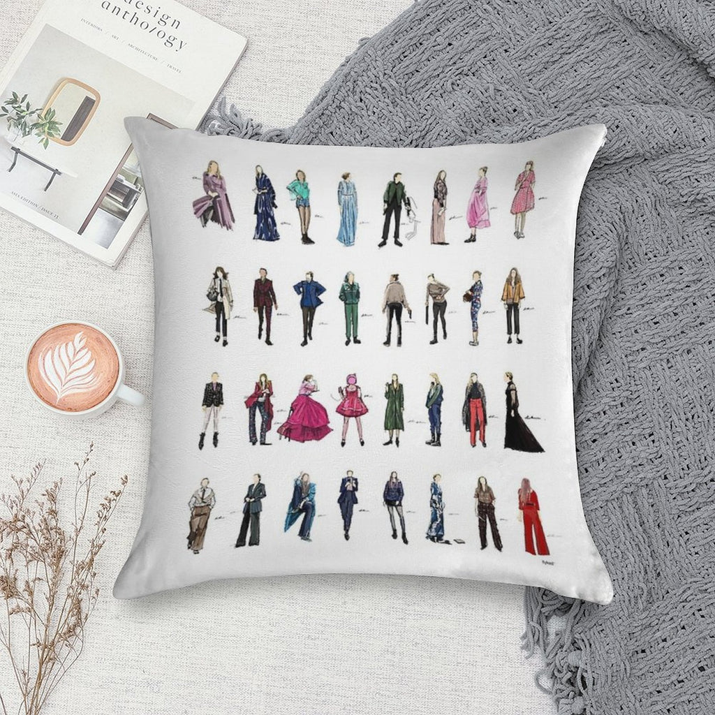 Killing Eve Villanelle Fashion Looks Version3.1 Soft Shrink-Resistant Throw Pillow