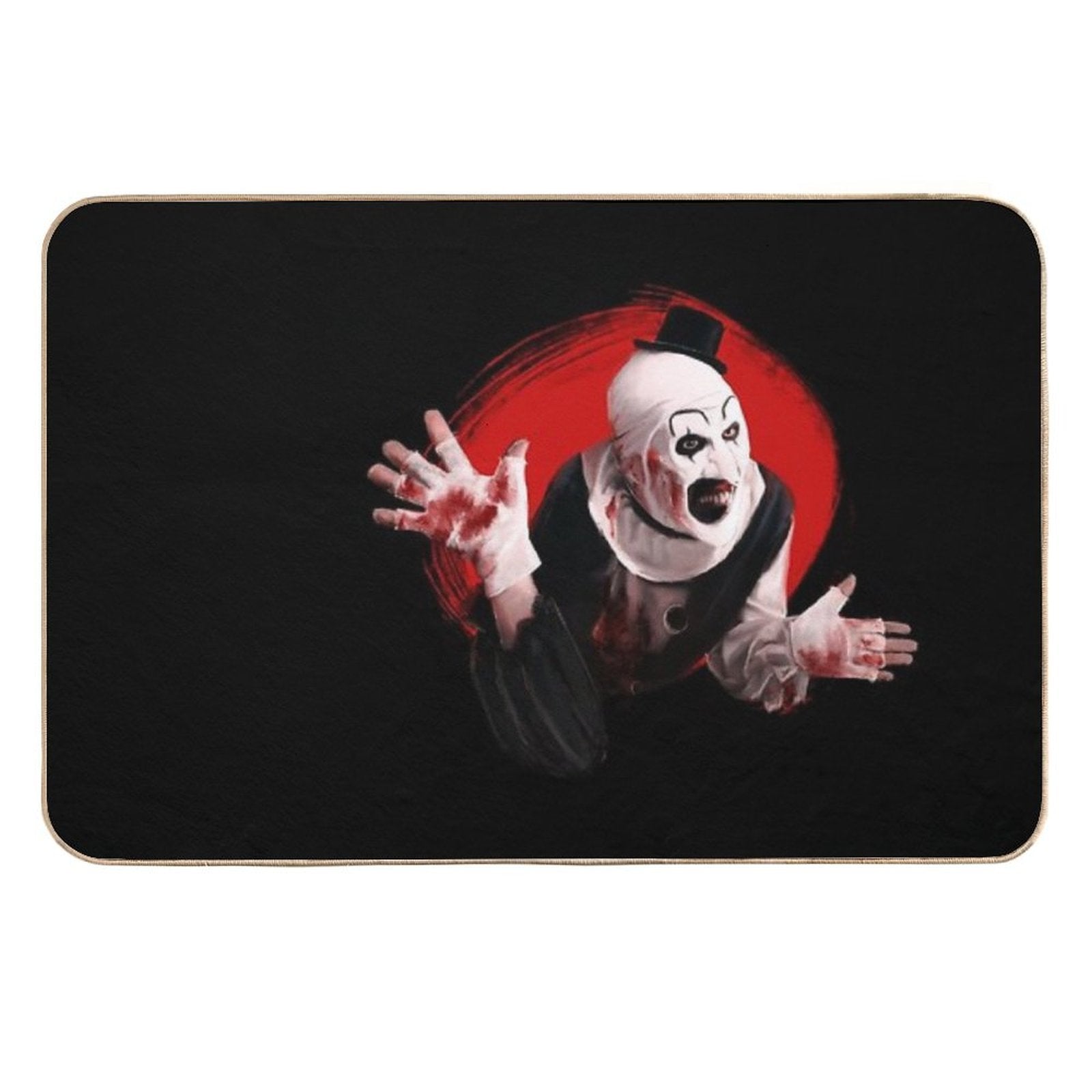 Art The Clown The Creepy Waving for You  Fade-Resistant Bath Mat
