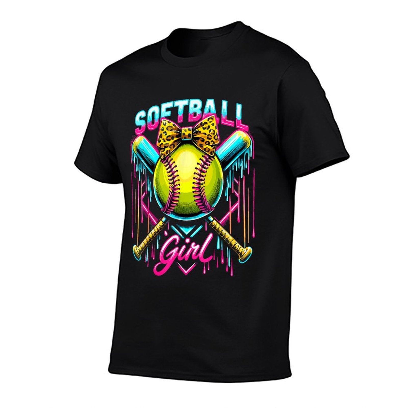 Softball Player Girl Ice Cream Softball Drip  Affordable Price T-Shirt