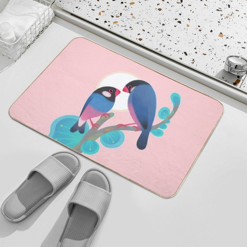 Java Sparrows  Repositionable Bath Mat