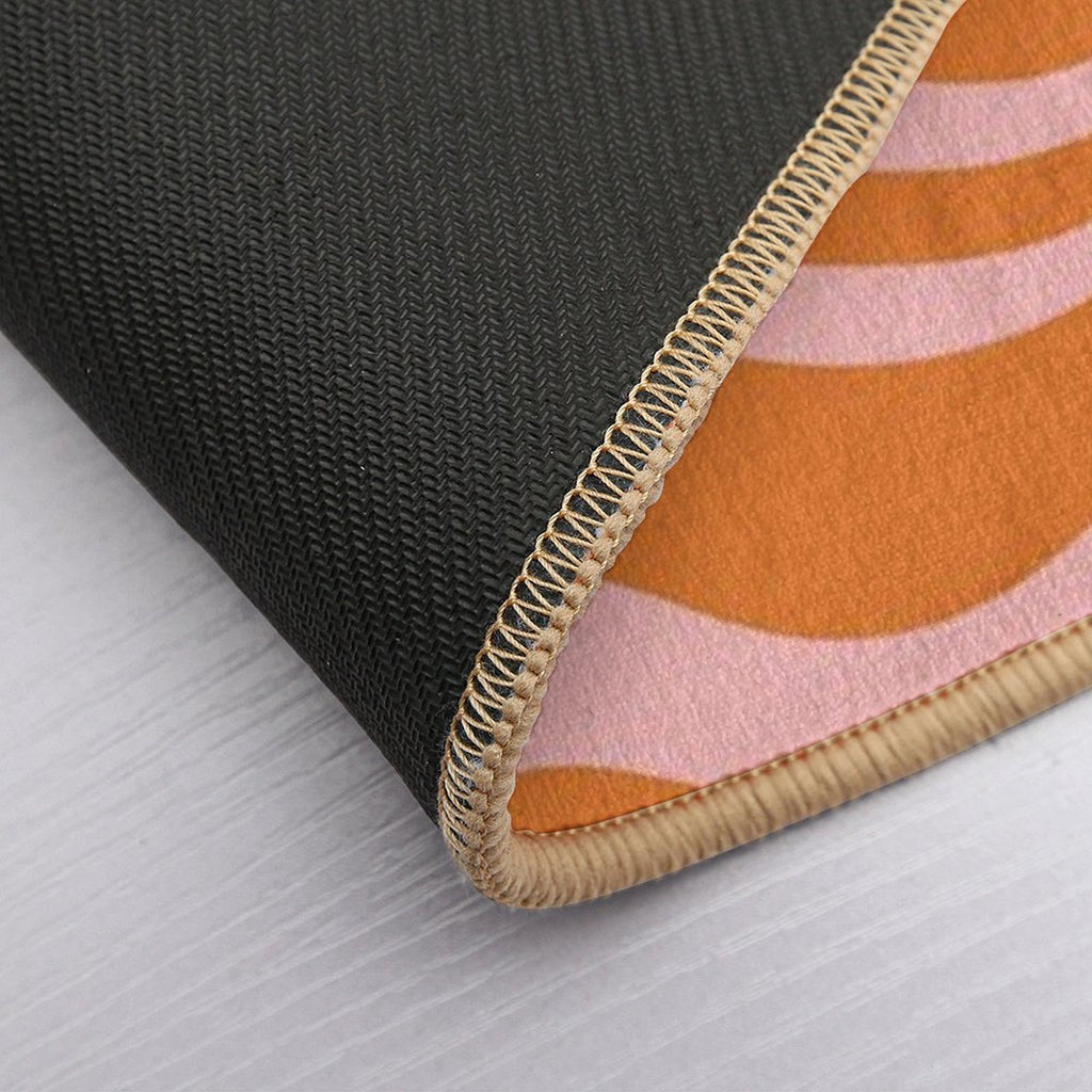 Liquid Candy Retro Abstract Pattern in Pink And Orange  Slip-Resistant Bath Mat