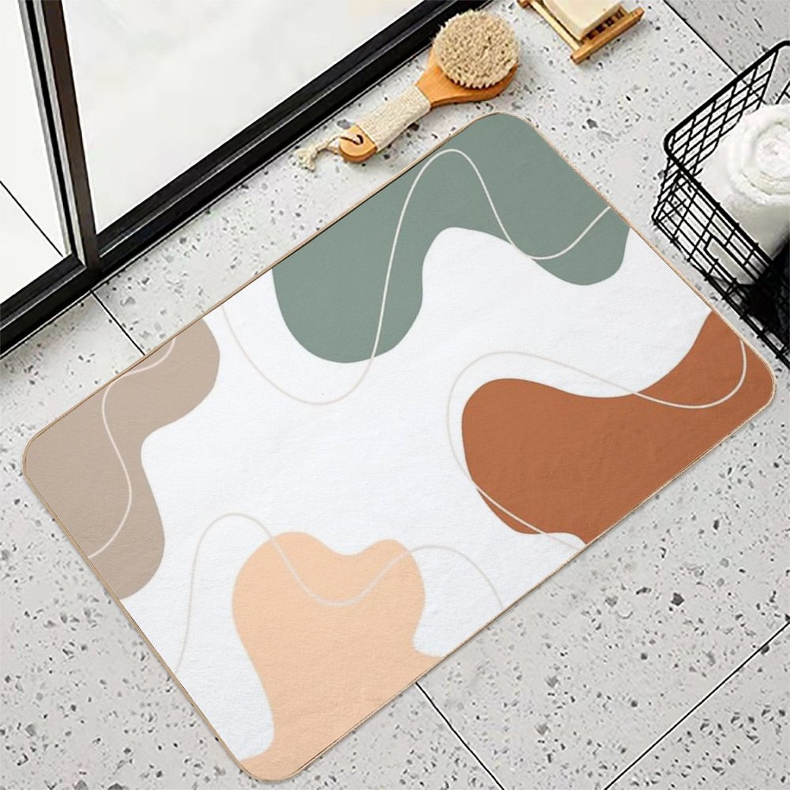 Aesthetic Shape Pattern  Eco-Friendly Bath Mat