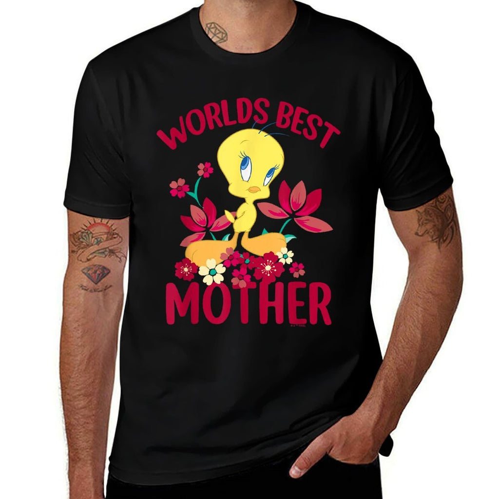 Looney Tunes Mother's Day Tweety Worlds Best Mom  Durable T-Shirt