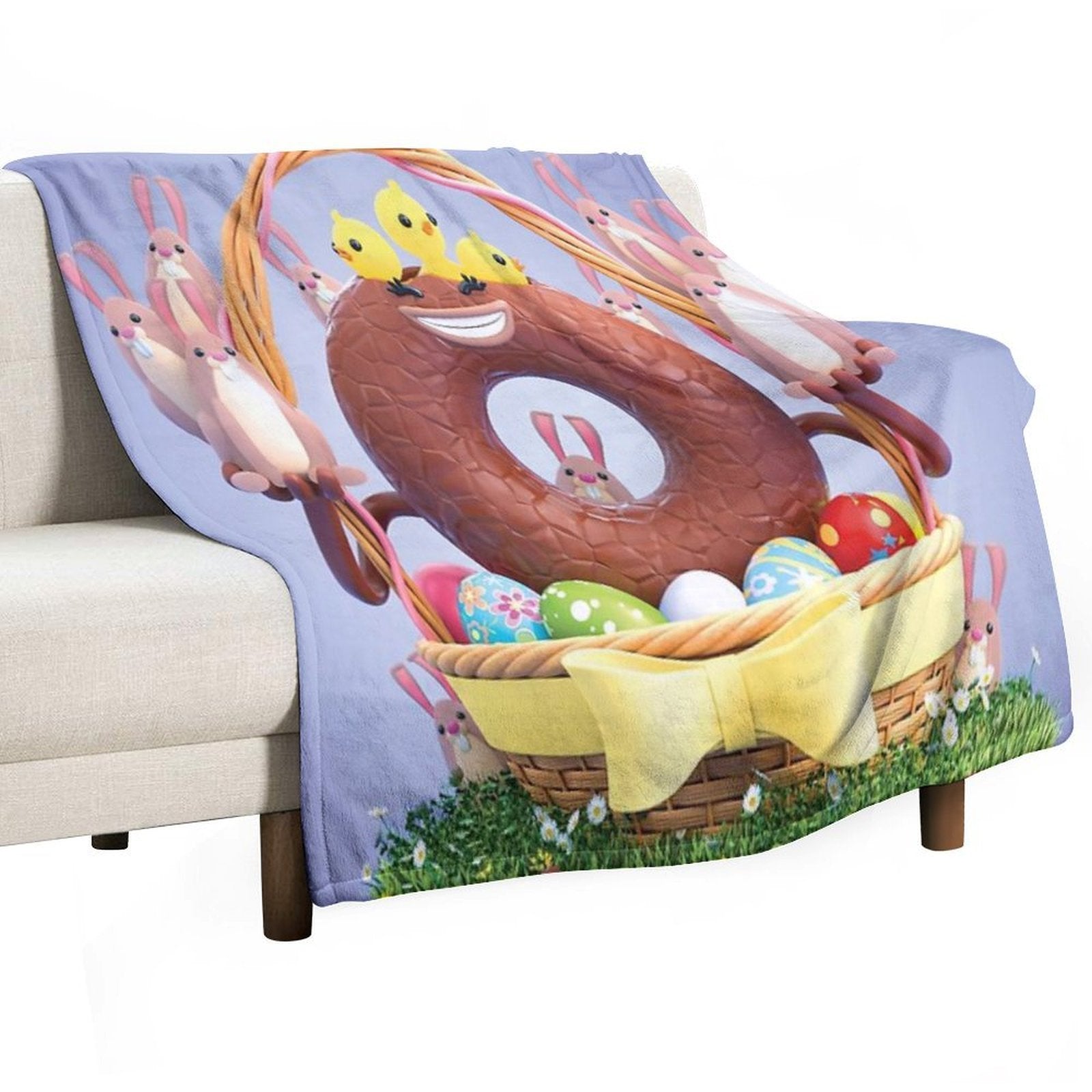 Daisy Donut Indulges Quick-dry Throw Blanket