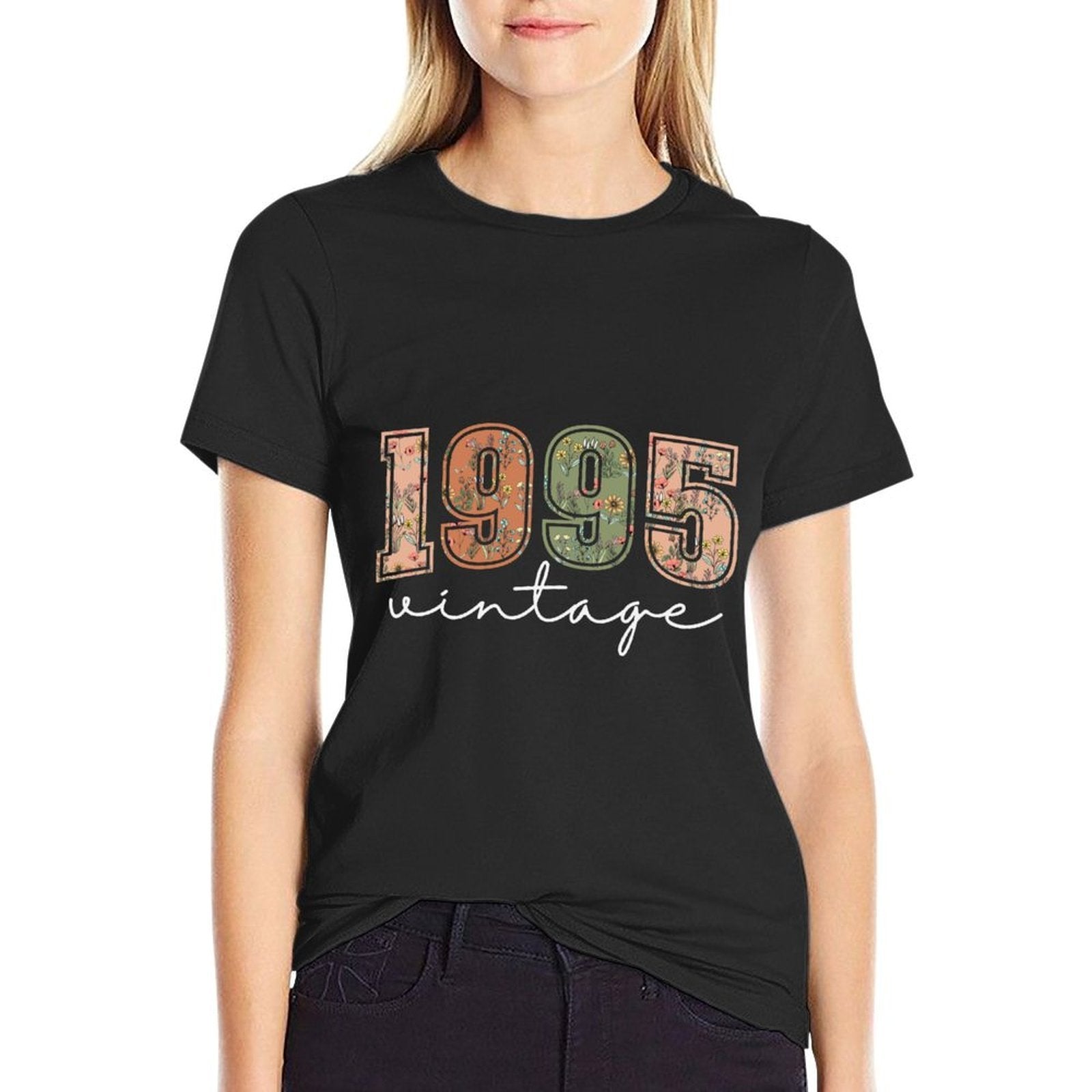 30 Years Old Vintage 1995 30th Birthday Wildflower Women  Easy-care T-Shirt