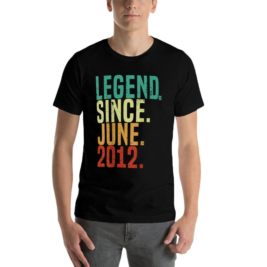 13 Years Old Legend Since June 2012 13th Birthday  Rolled Sleeves T-Shirt