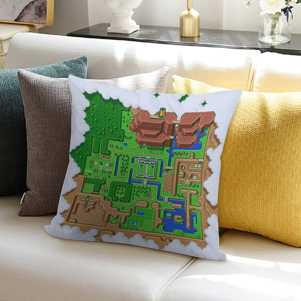 LttP World Map Soft High-Density Material Throw Pillow