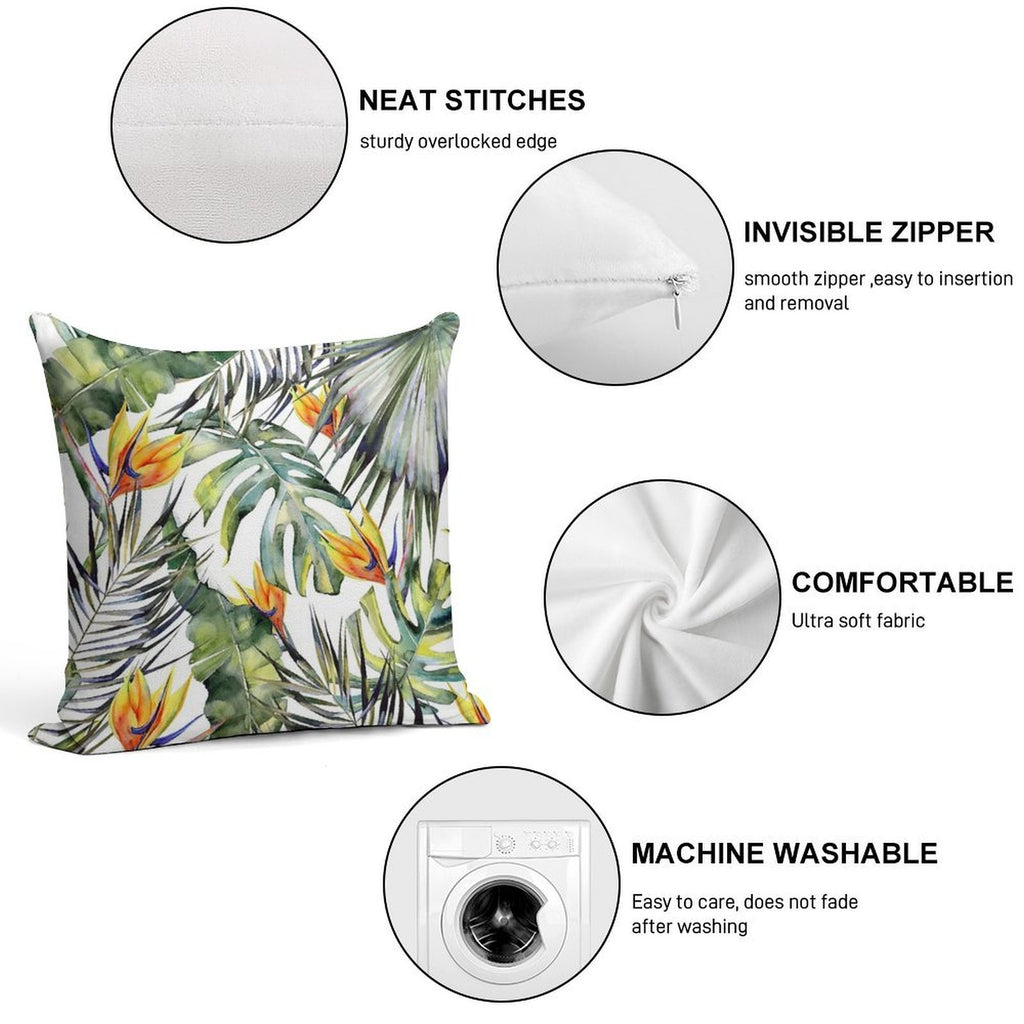 TROPICAL GARDEN Soft Multiple Sizes Throw Pillow