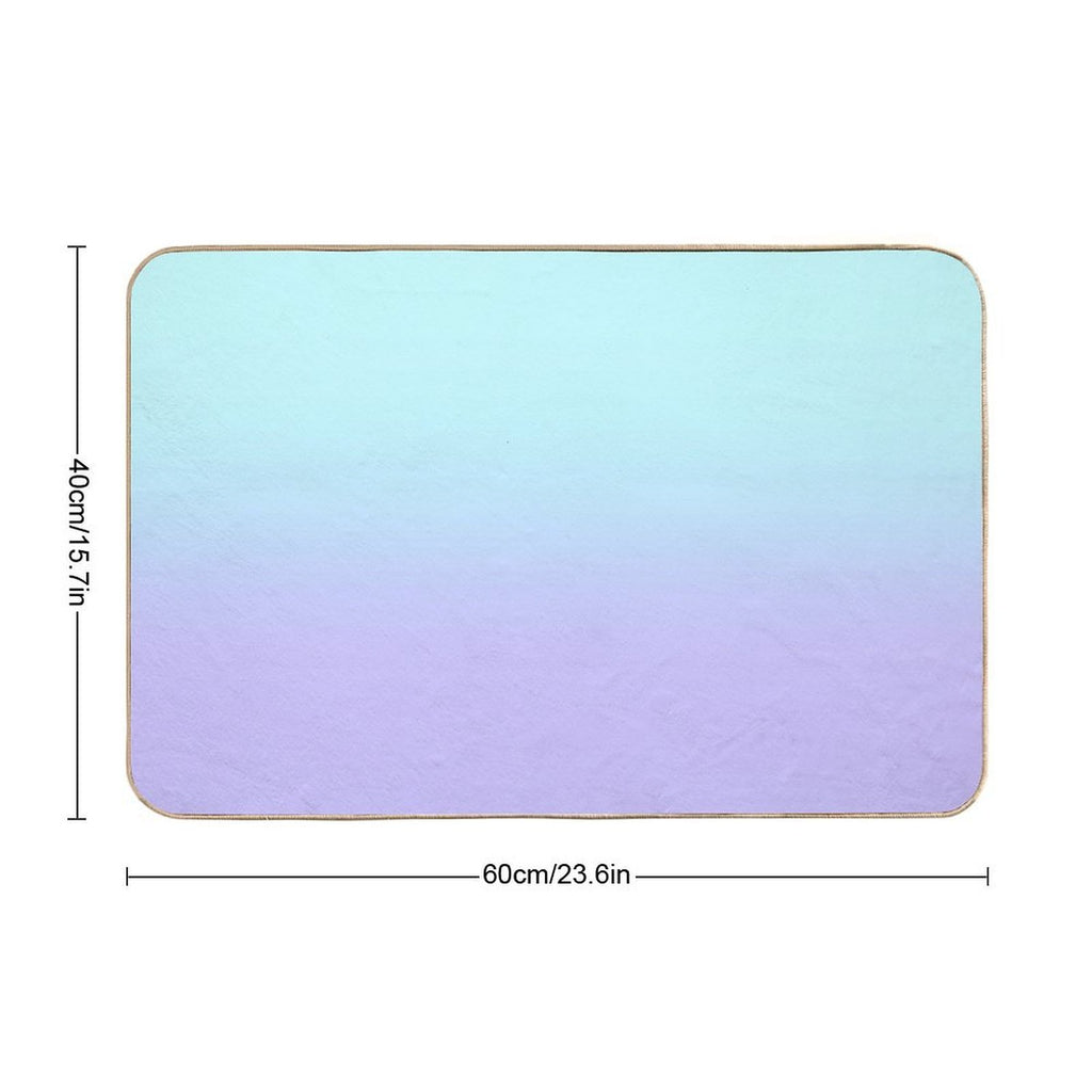 Aqua Lavender Gradient  Anti-Trip Bath Mat