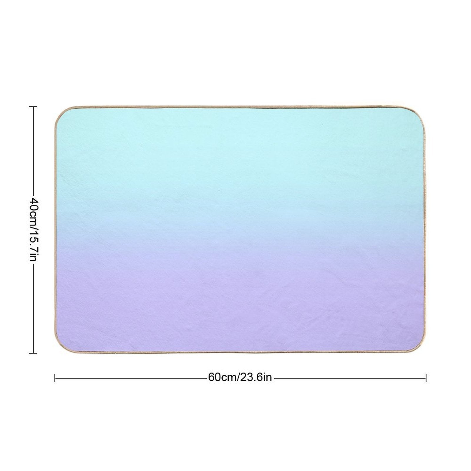 Aqua Lavender Gradient  Anti-Trip Bath Mat