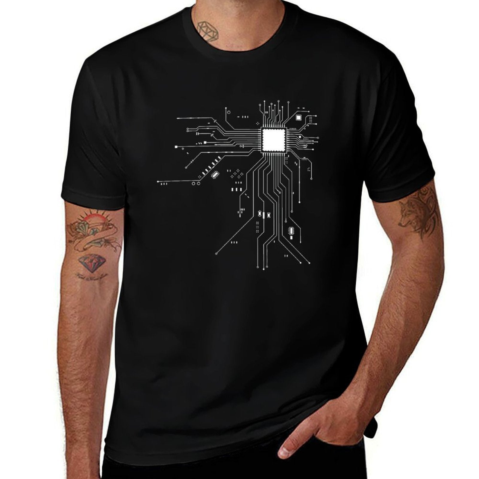 CPU Processor Circuit Diagram  Versatile T-Shirt