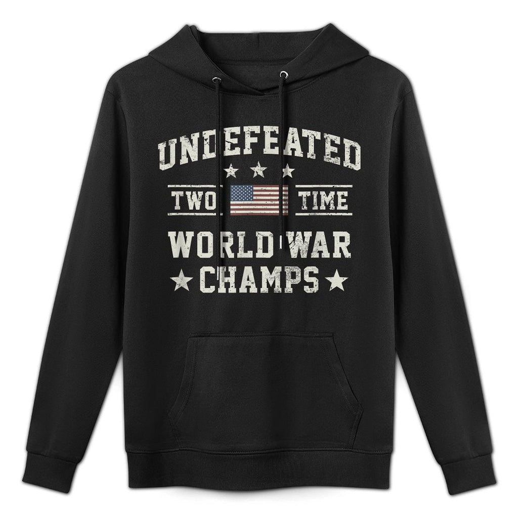 USA Undefeated Two Time World War Champs Colorfast Hoodie