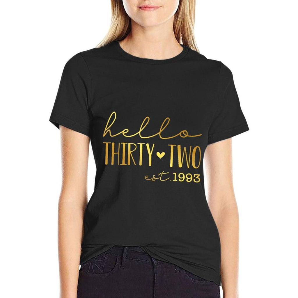 Hello 32nd Birthday Hello 32 Years Old Est 1993 Born In 1993  Moisture-wicking T-Shirt