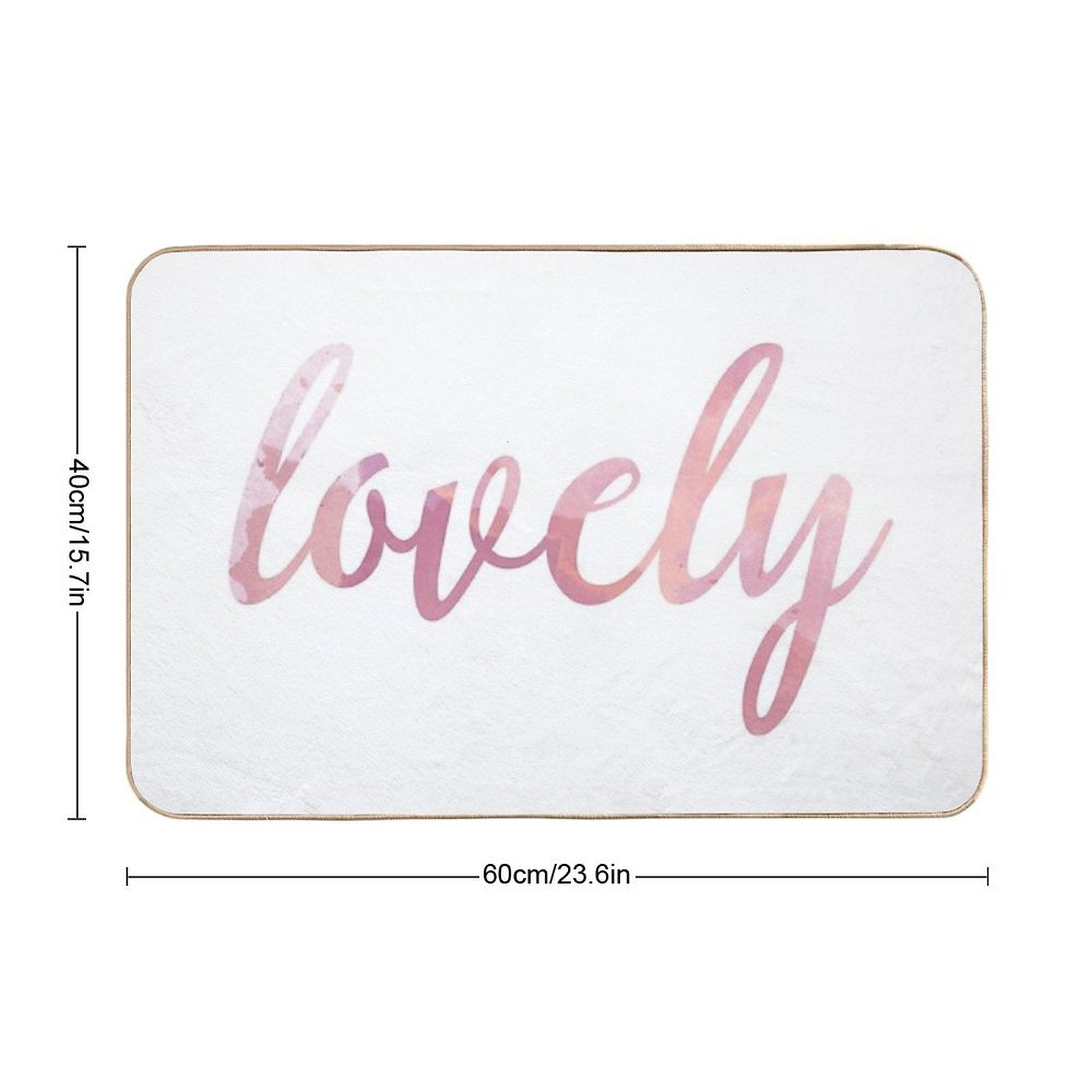 Lovely in Pink Watercolor  Odorless Bath Mat