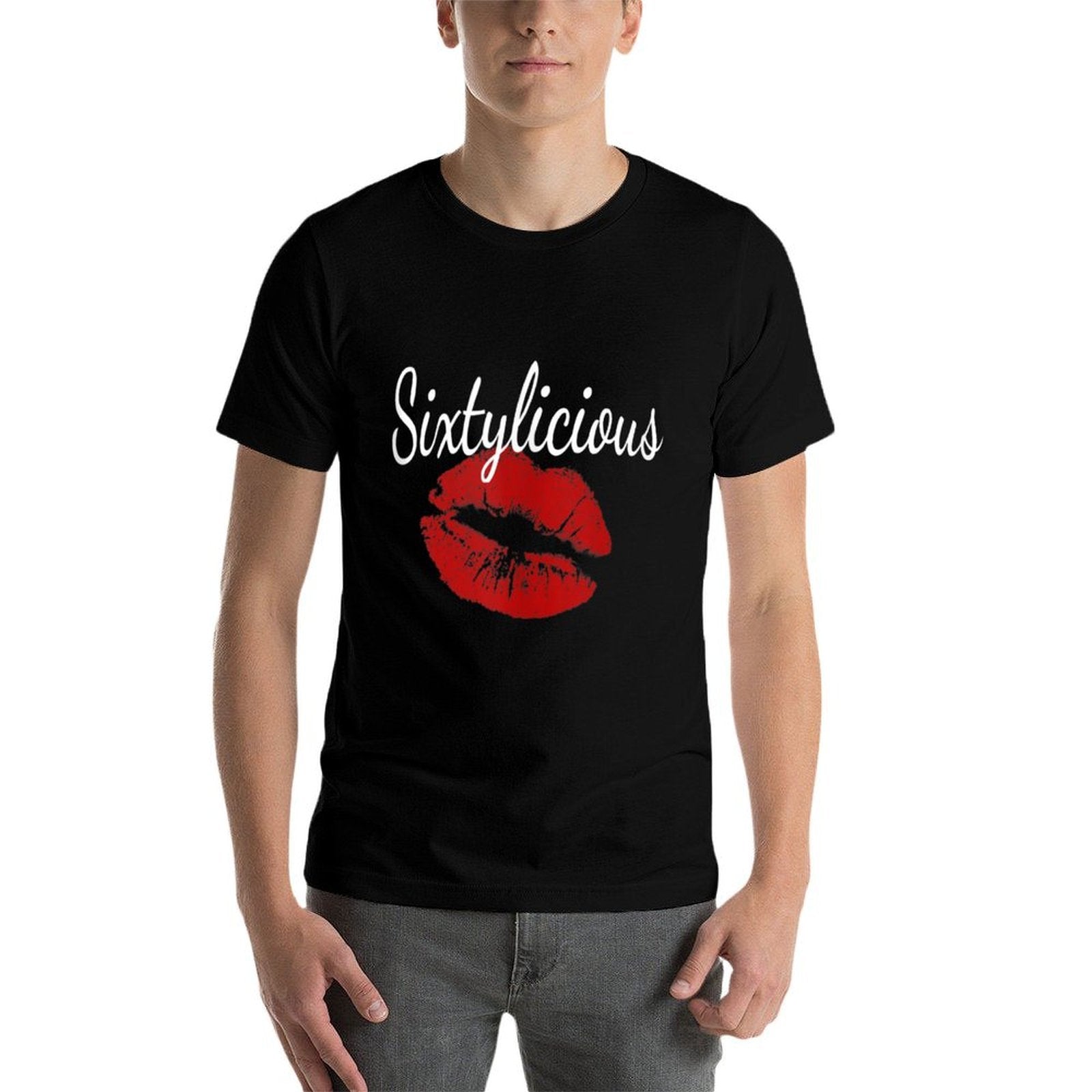Sixtylicious 60th Birthday Idea 60 Year Old Funny Women Men  Fade-proof Color T-Shirt