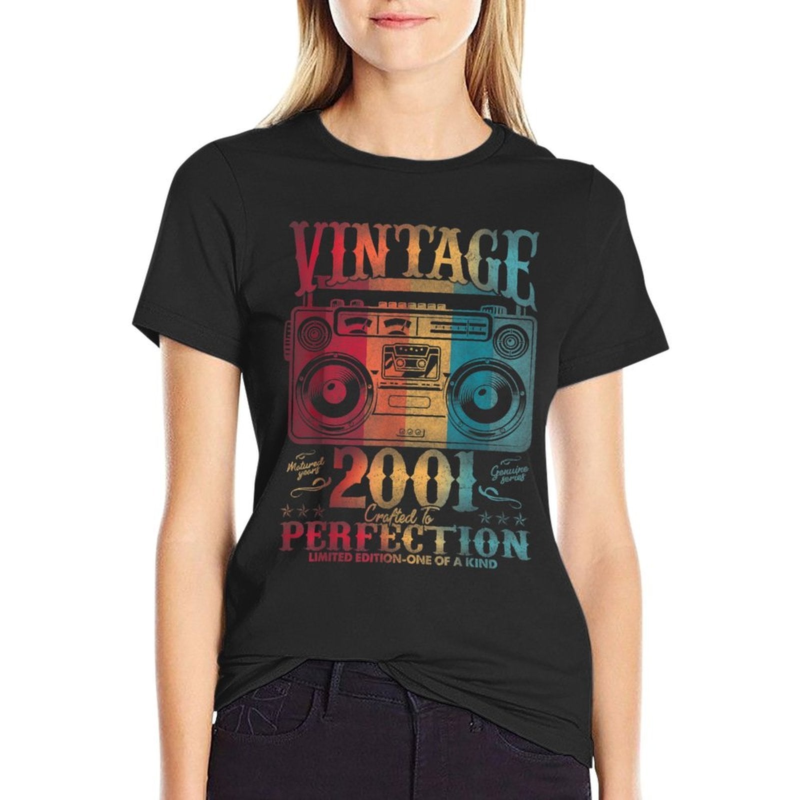 Vintage 2001 Limited Edition 2001 21 Years Old 21st Birthday Comfortable T-Shirt