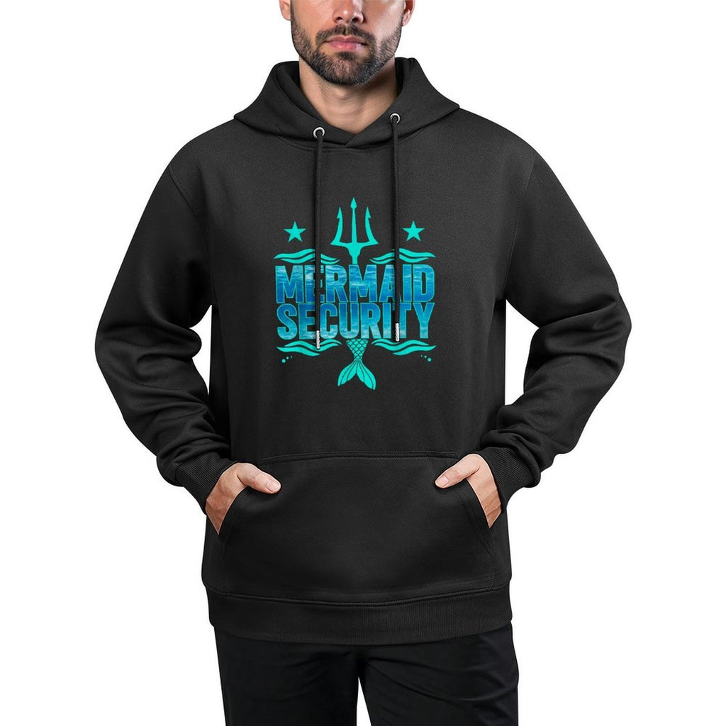 Mermaid Security Squad Trident Birthday Merman Souvenir Easy Care Hoodie