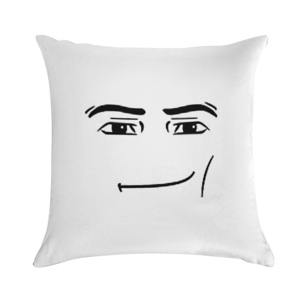 Man Face Soft Skin-Friendly Throw Pillow
