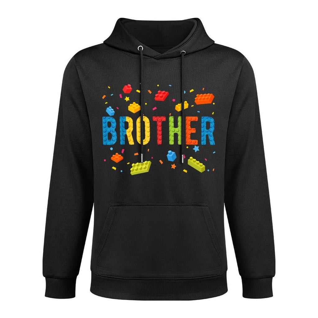 Brother Building Blocks Birthday Boy Medium-Weight Fabric Hoodie