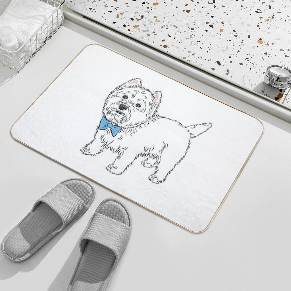 My Little Westie  (please Message Me BEFORE You Order to Add Your Own Name)  Slip-Resistant Bath Mat