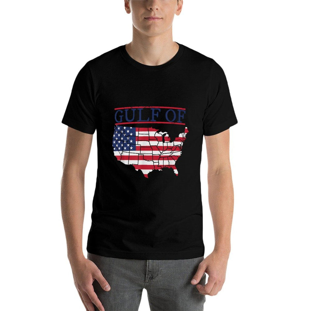 Gulf of USA America Funny USA Flag  Versatile T-Shirt