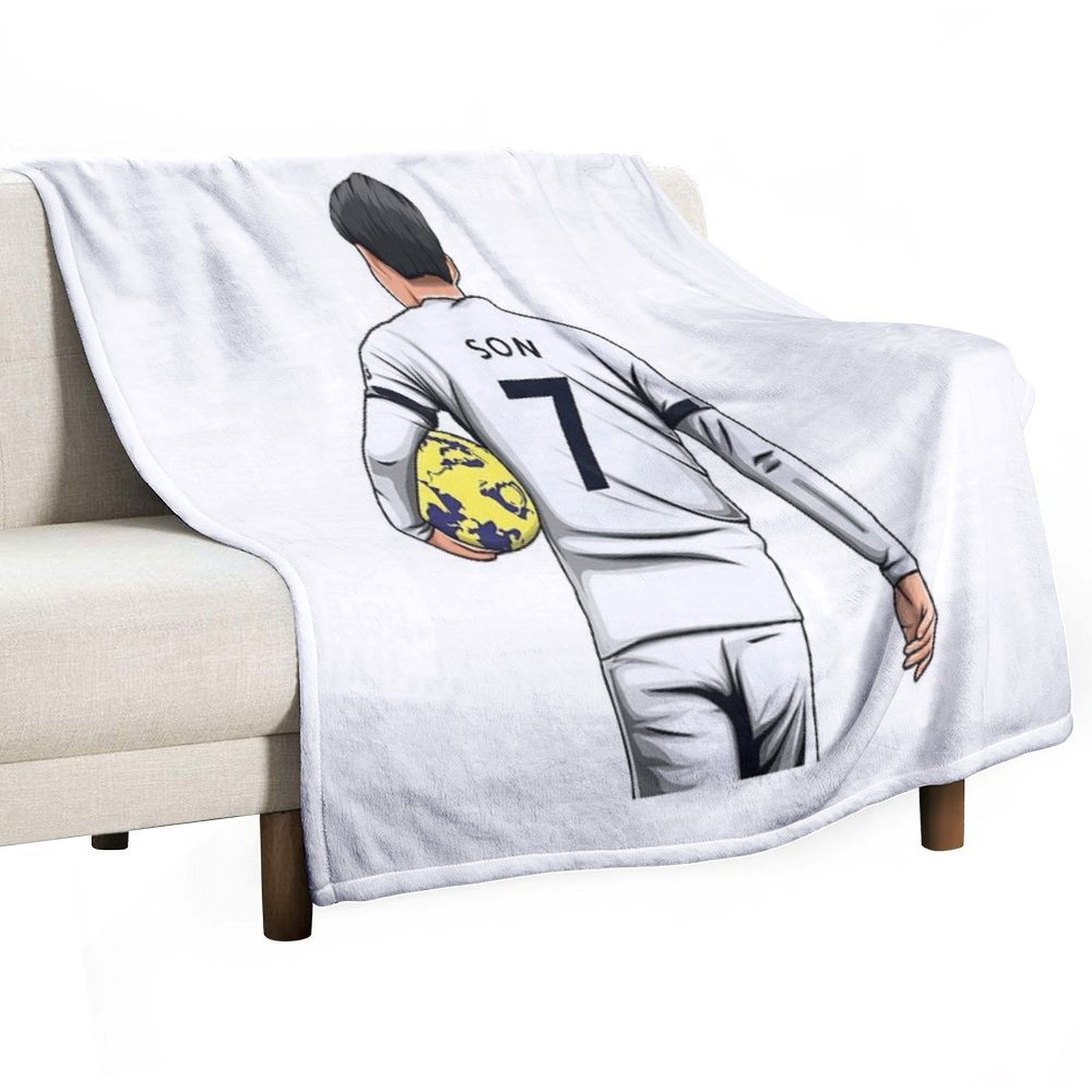 Son Heung Min Carries The Ball. Versatility Throw Blanket