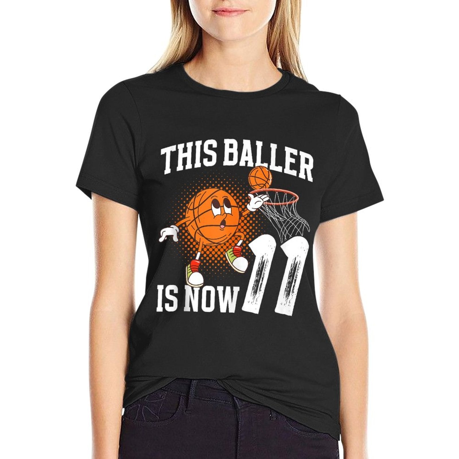 11th Basketball Birthday Eleven Year Old Basketball Player  Soft T-Shirt