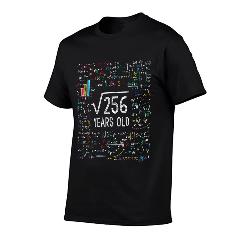 Square Root Of 256 16th Birthday 16 Year Old Gifts Math Bday  Heathered Texture T-Shirt
