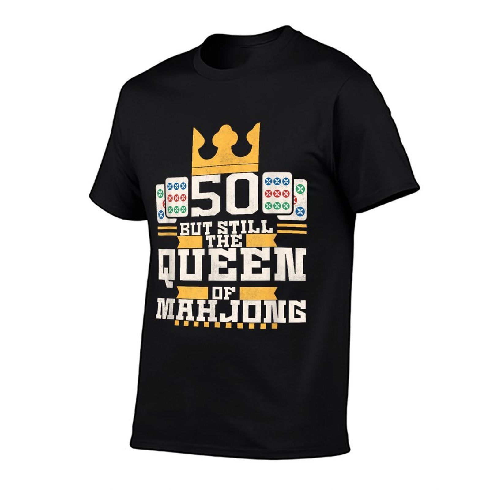 50 Years Old But Still The Queen Of Mahjong, 50th Birthday  Trendy Pattern T-Shirt