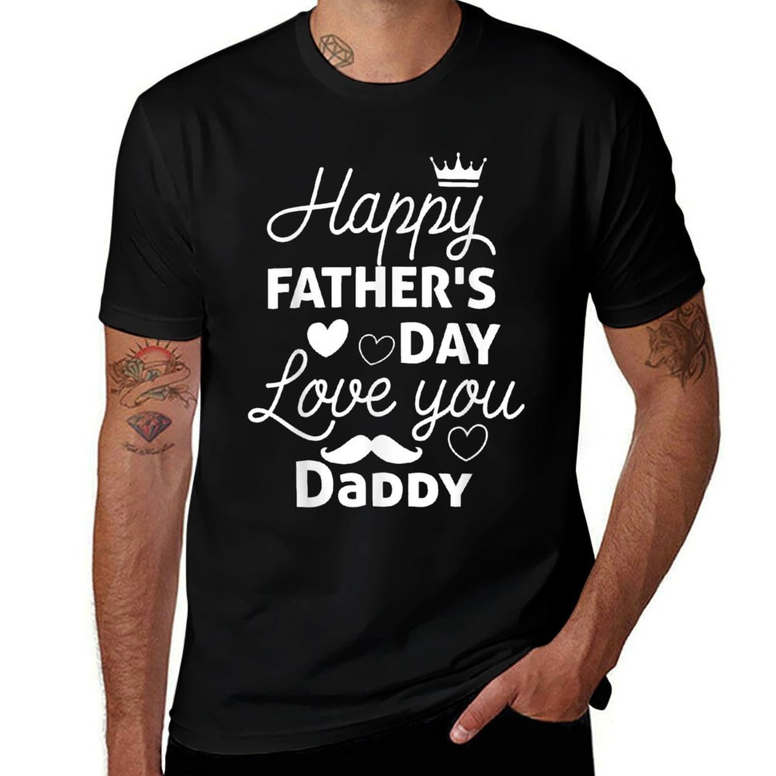 Happy Fathers Day Daddy 2025 for Dad Kids  Lightweight T-Shirt