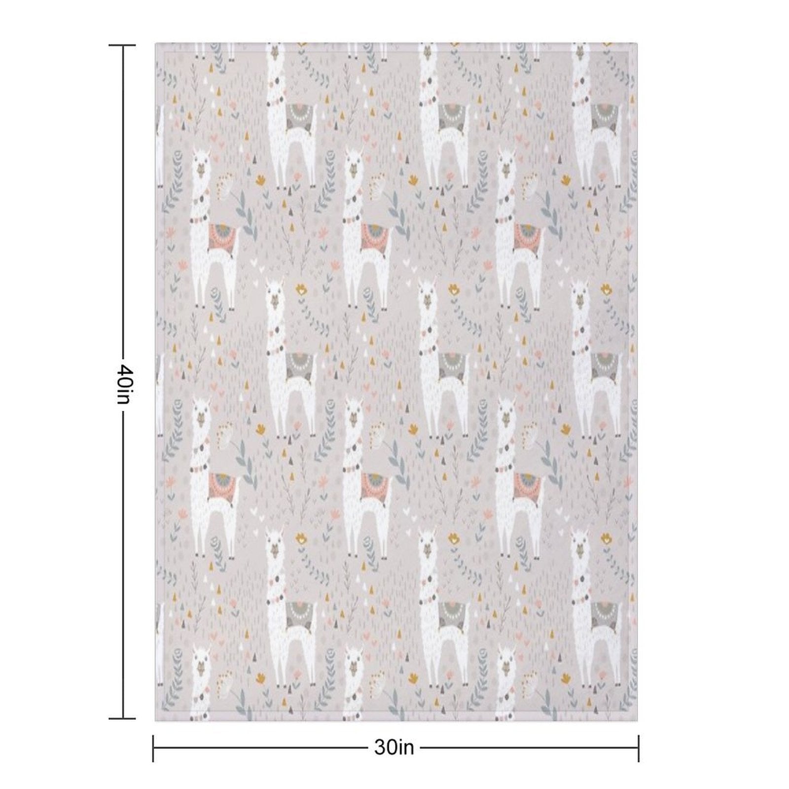 Llama on Warm Gray All-season Throw Blanket