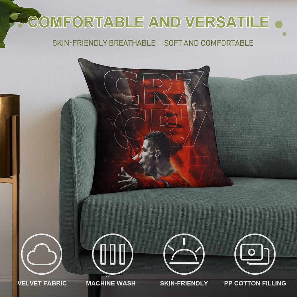 Cristiano Ronaldo Art Soft Gift Ready Throw Pillow