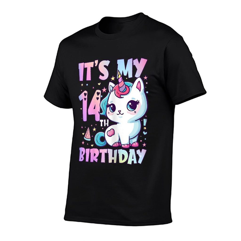 14th Birthday Girls 14 Year Old Cat Unicorn Birthday  Classic T-Shirt