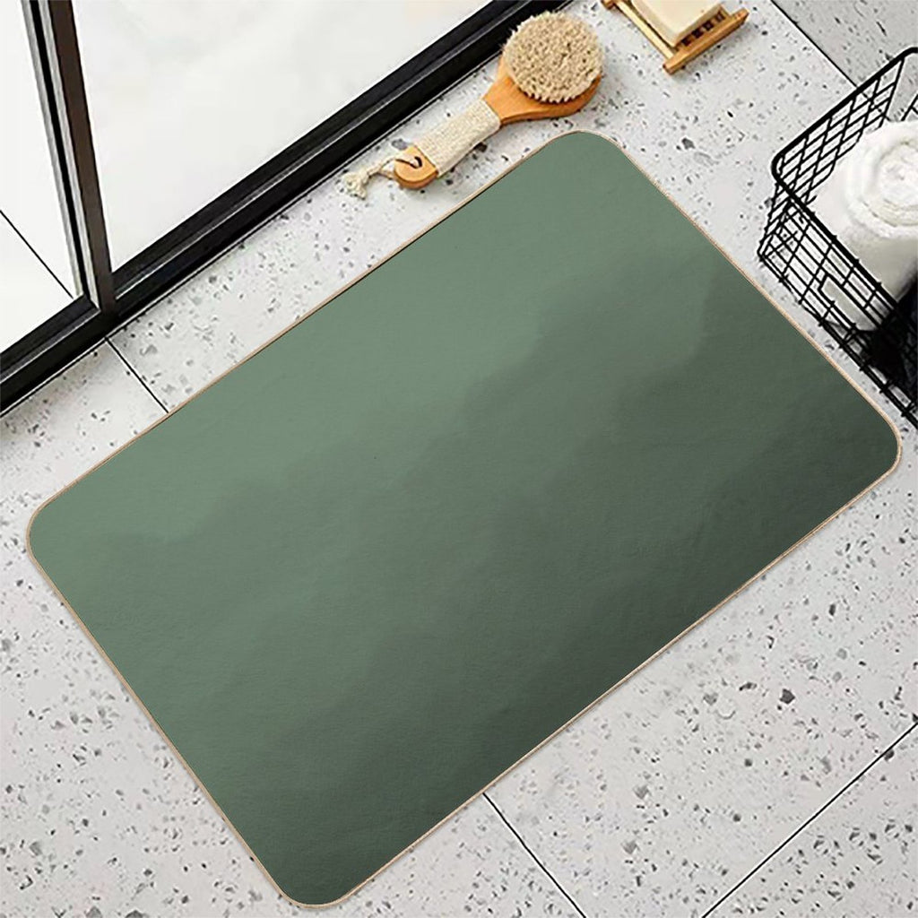 Sage Green Watercolor Ombre Pattern  Slip-Resistant Bath Mat