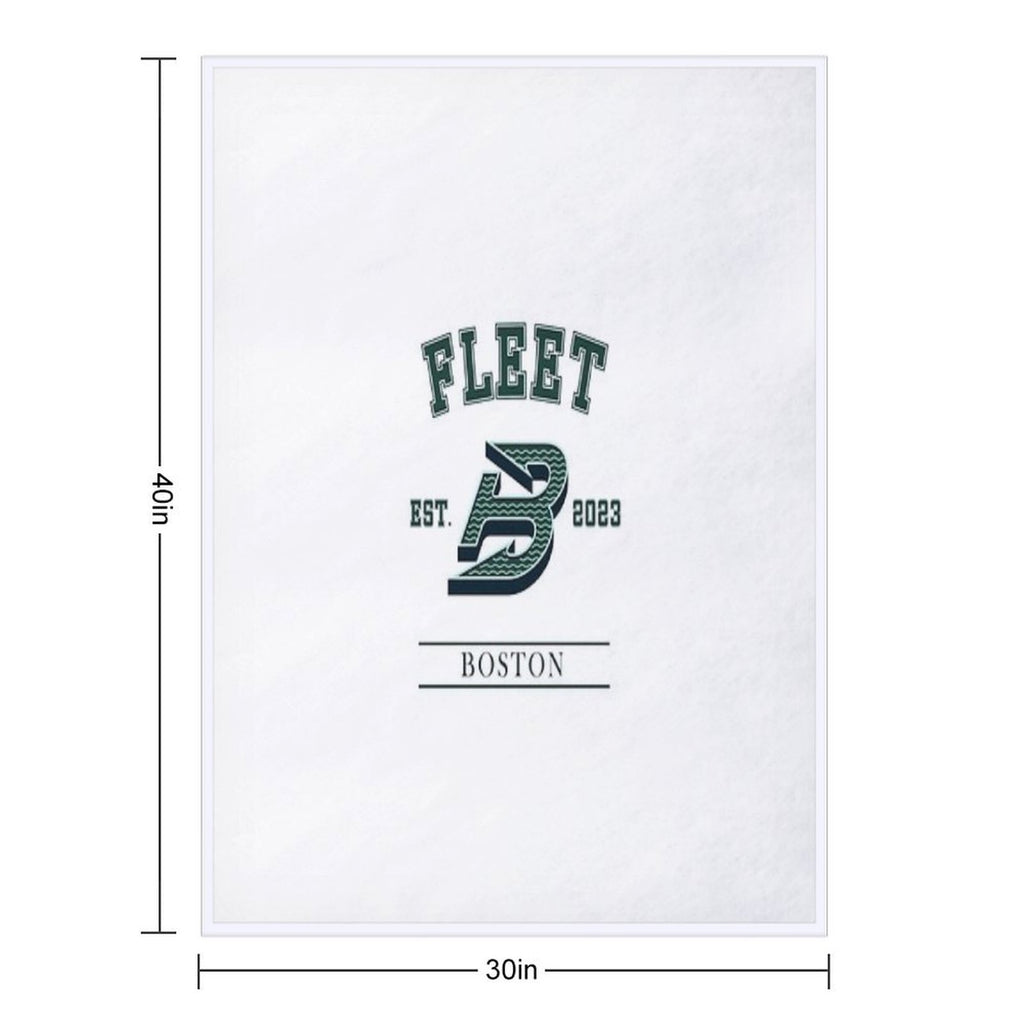Boston Fleet PWHL Vintage Logo Comfort Throw Blanket