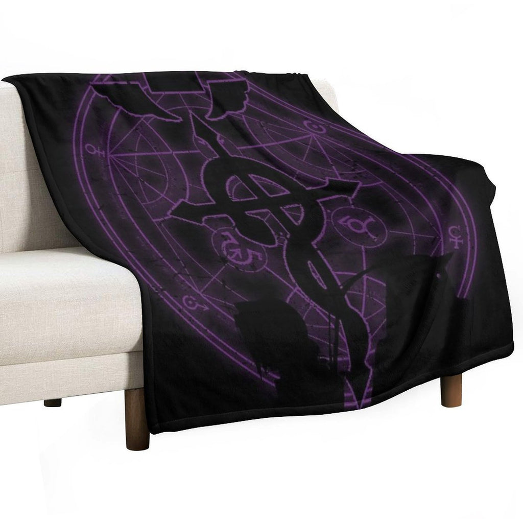 Purple Fullmetal Travel-friendly Throw Blanket
