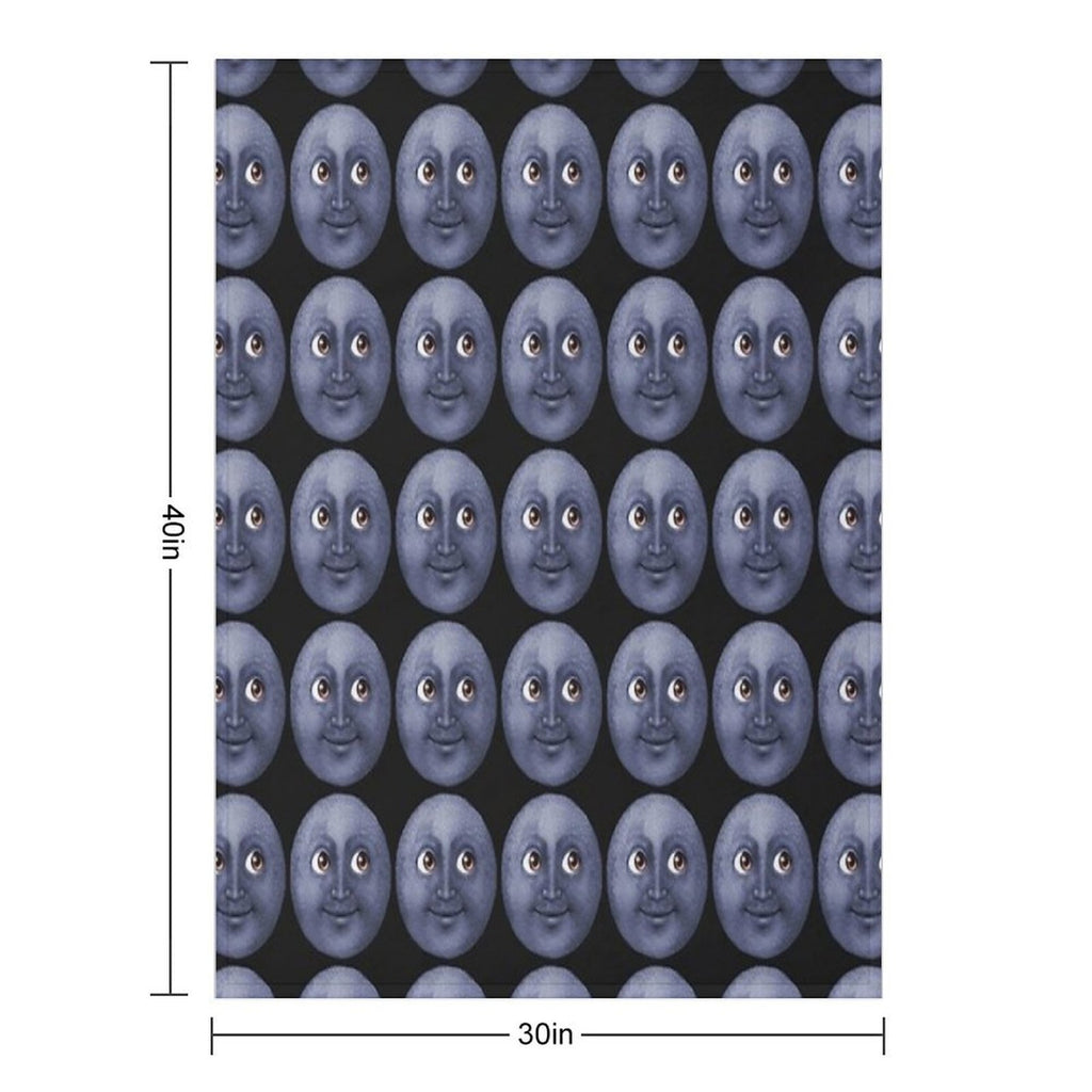Moon Emoji Comfort Throw Blanket