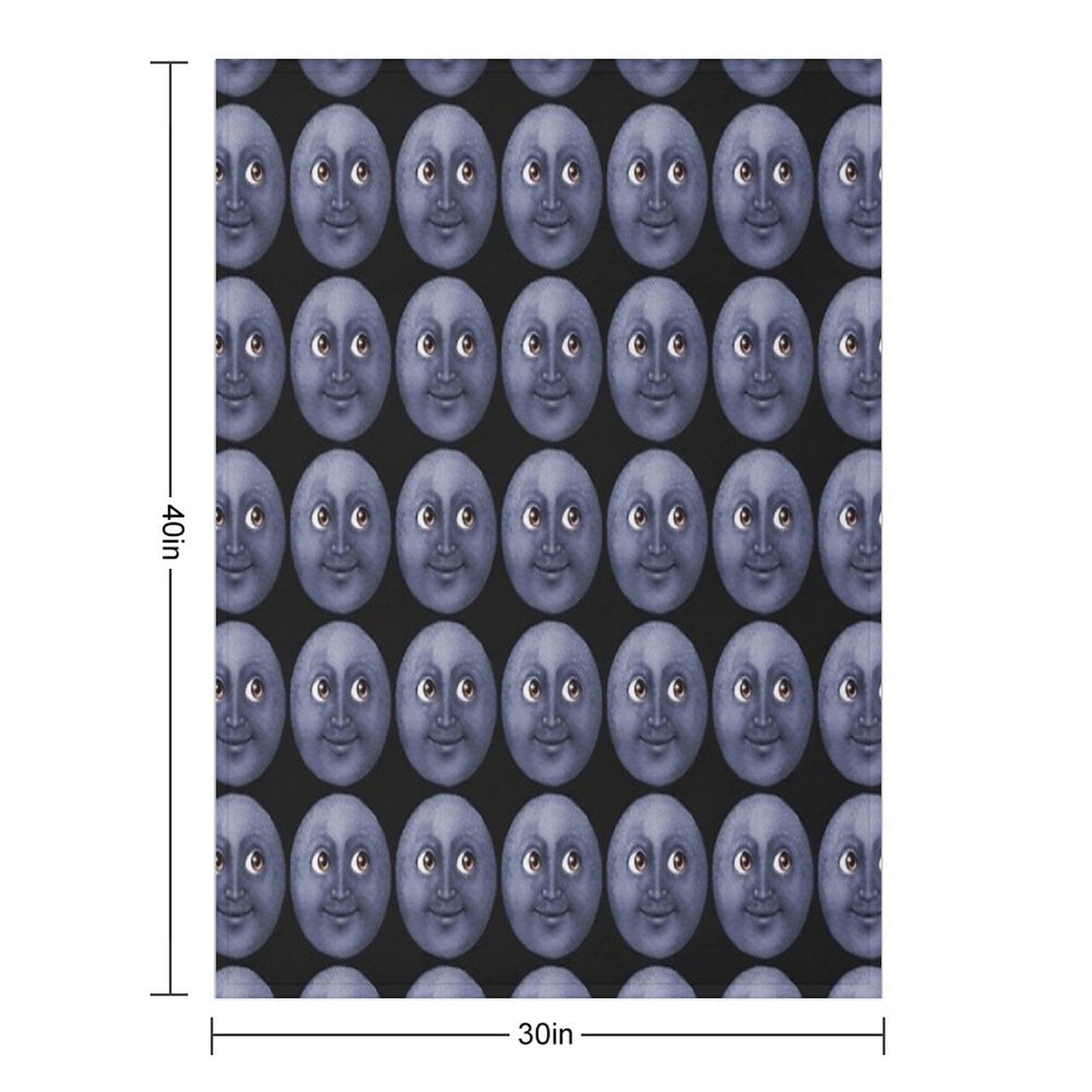 Moon Emoji Comfort Throw Blanket