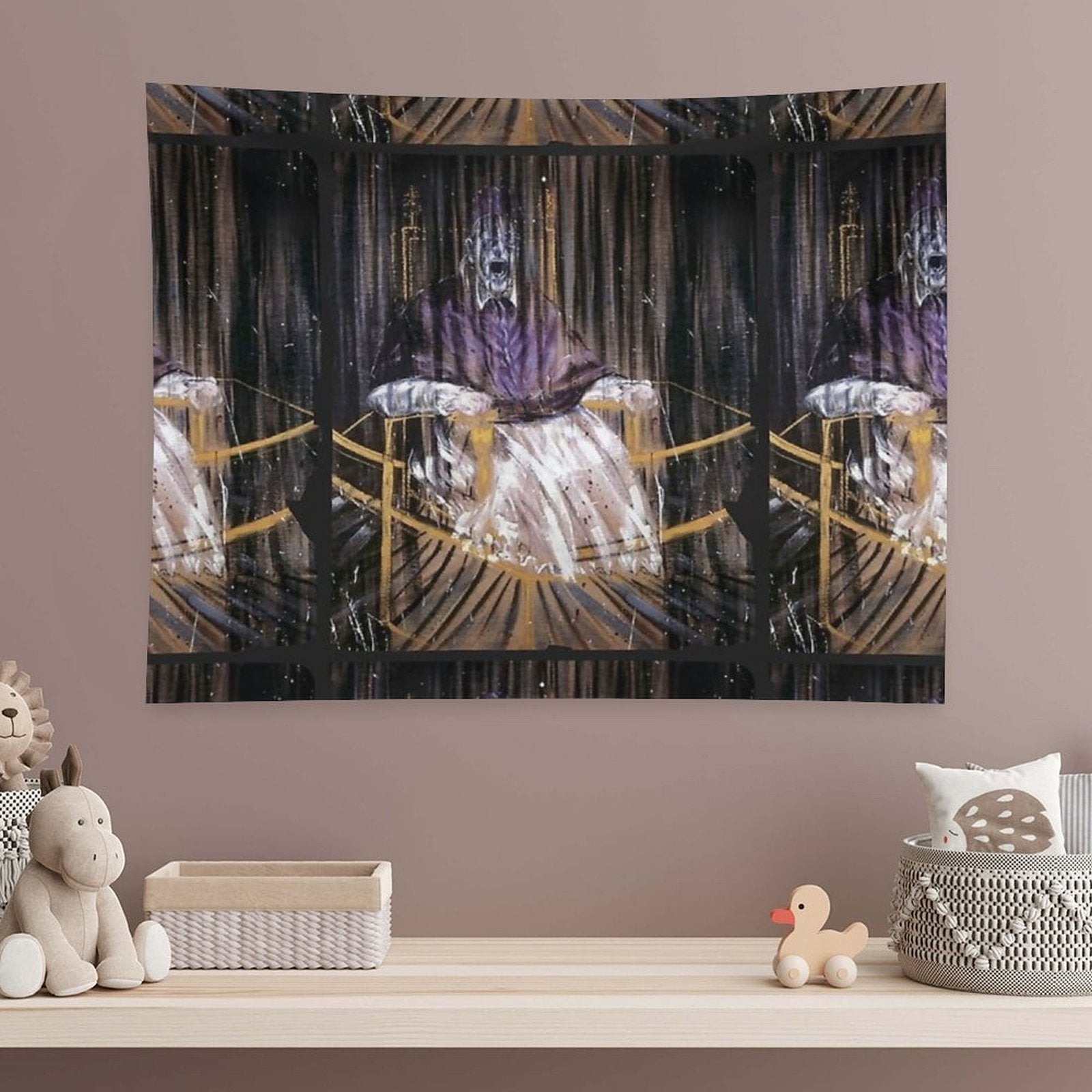 Study after Velázquez's Portrait of Pope Innocent X by Francis Bacon Tapestry