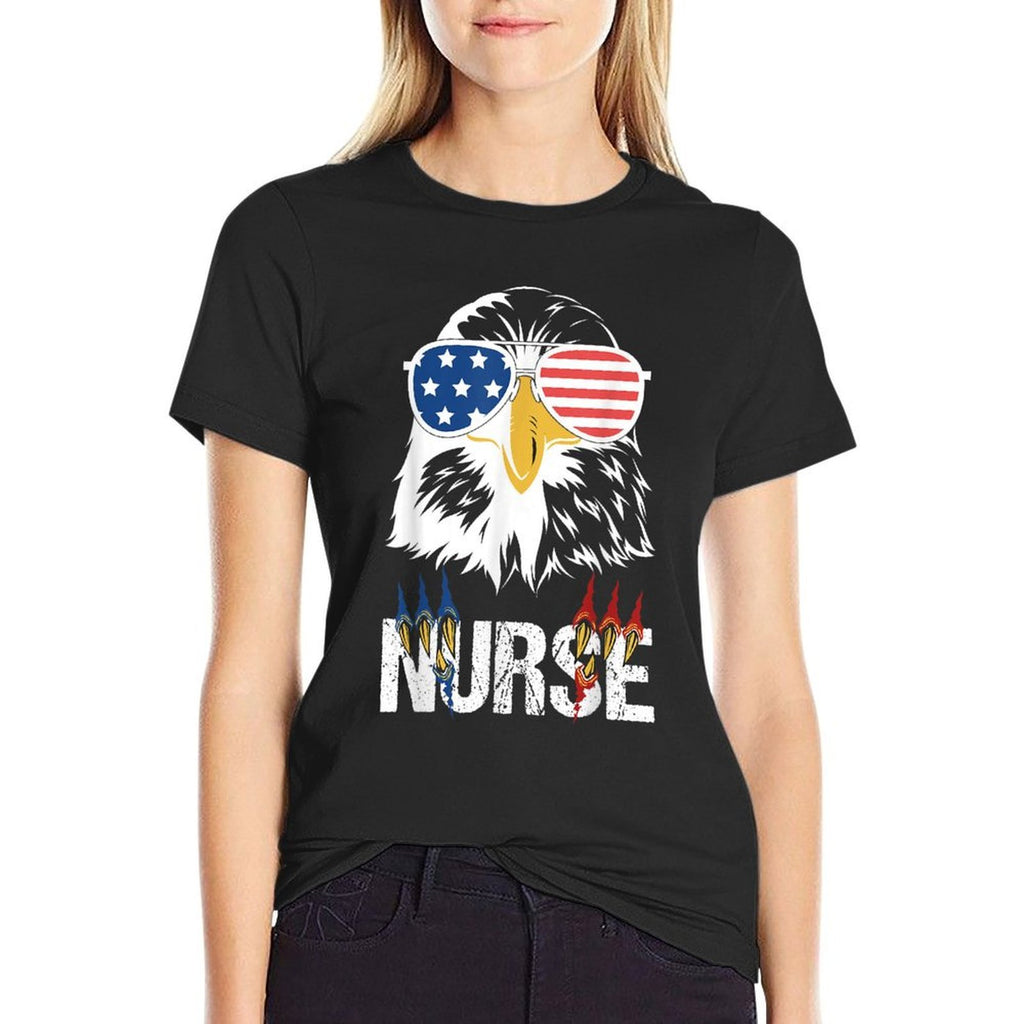 Patriotic Eagle 4th of July USA American Nurse 2023  Odor-resistant T-Shirt