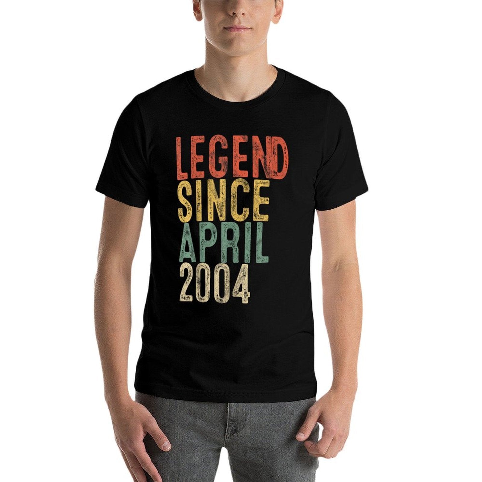 Legend 2004 21st Birthday Gifts for Men Women 21 Year Old  Fade-proof Color T-Shirt