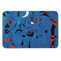 Joan Miro Red Shapes on Blue  Easy Maintenance Bath Mat