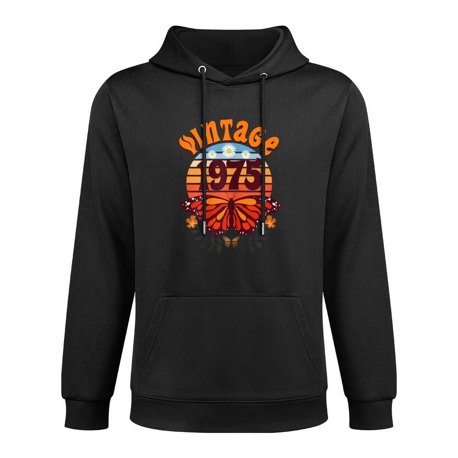 50 Years Vintage Butterfly Woman Year 1975 50th Birthday Versatile Streetwear Hoodie