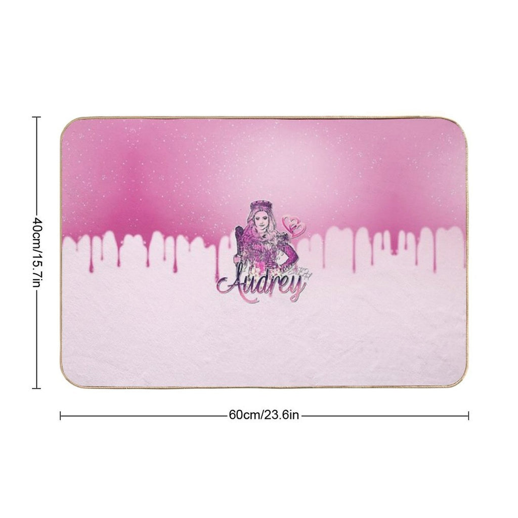 Audrey Descendants (Pretty Pink Princess Queen Girl) Durable Bath Mat